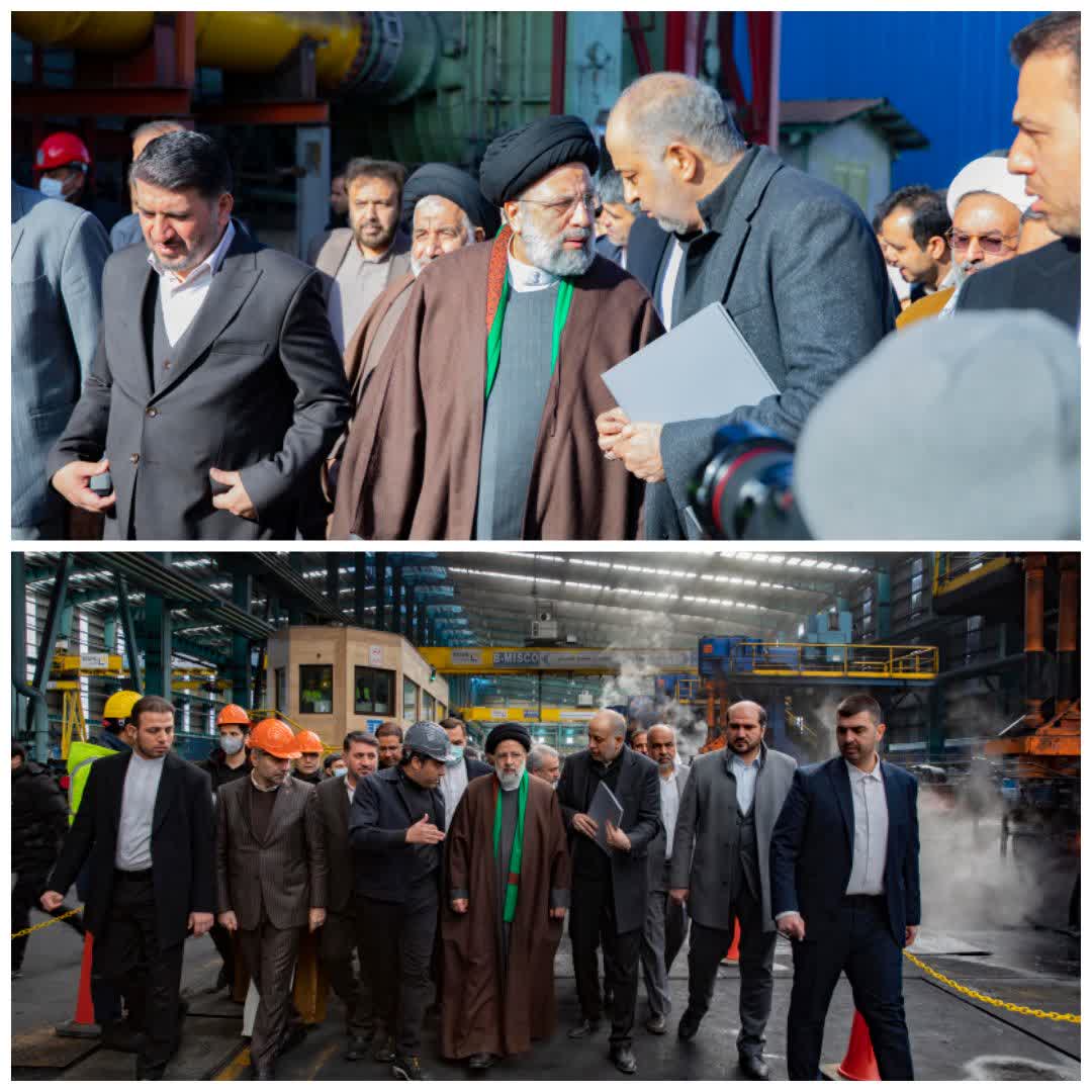 افتتاح کارخانه آهن اسفنجی و خط کلاف مجتمع فولاد بافق با حضور رئیس جمهور