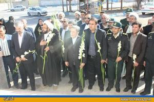 ادای احترام استاندار یزد به شهدای والامقام شهرستان خاتم